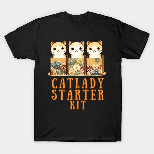 Catlady Starter Kit T-Shirt by ARTFULATTIRES